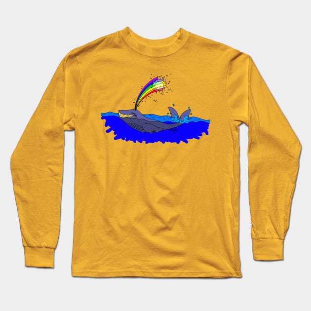 Shootin' Rainbows Out Your Blowhole in the Sunshine Long Sleeve T-Shirt by ptowndanig